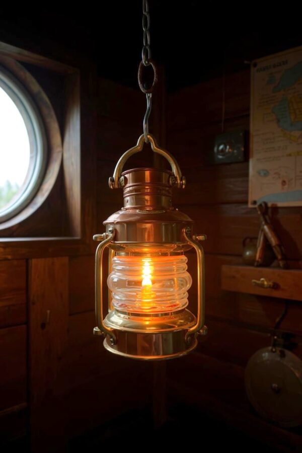 Copper Brass Anchor Oil Lamp Vermont Lanterns