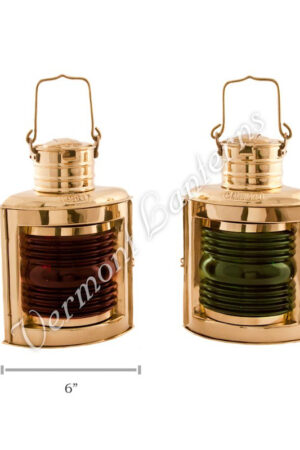 Ships Lantern Brass Port & Starboard - 9"