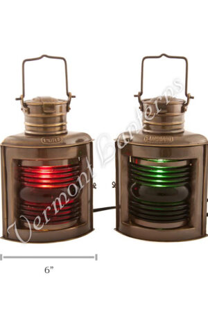 Electric Lanterns - Ships Lantern Antique Port & Starboard - 9"