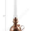 "Lincoln" Swedish Style Center Draft Oil Lamp Antique - 11"