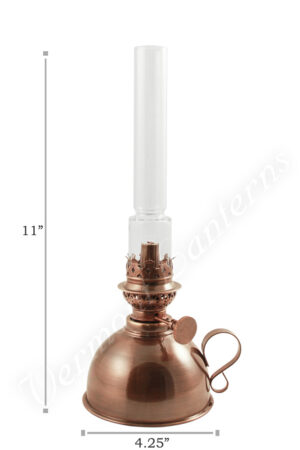 "Lincoln" Swedish Style Center Draft Oil Lamp Antique - 11"