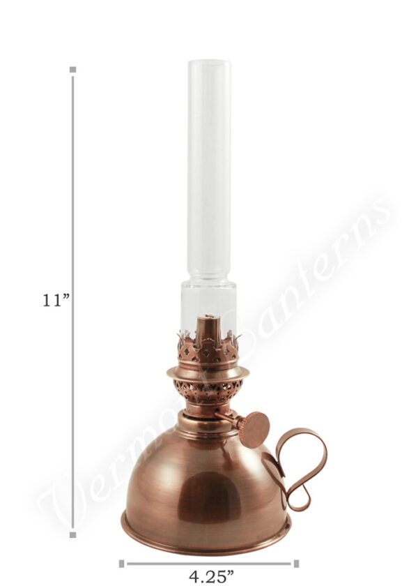 "Lincoln" Swedish Style Center Draft Oil Lamp Antique - 11"