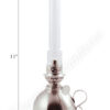 "Lincoln" Swedish Style Center Draft Oil Lamp Pewter - 11"