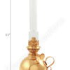 "Lincoln" Swedish Style Center Draft Oil Lamp Brass - 11"
