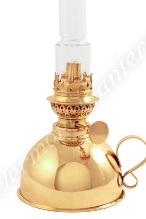 "Lincoln" Swedish Style Center Draft Oil Lamp Brass - 11"