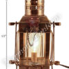 Electric Oil Lamps - Antique Brass Cargo Lamp 10"