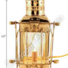 Electric Oil Lamps - Brass Cargo Lamp 10"