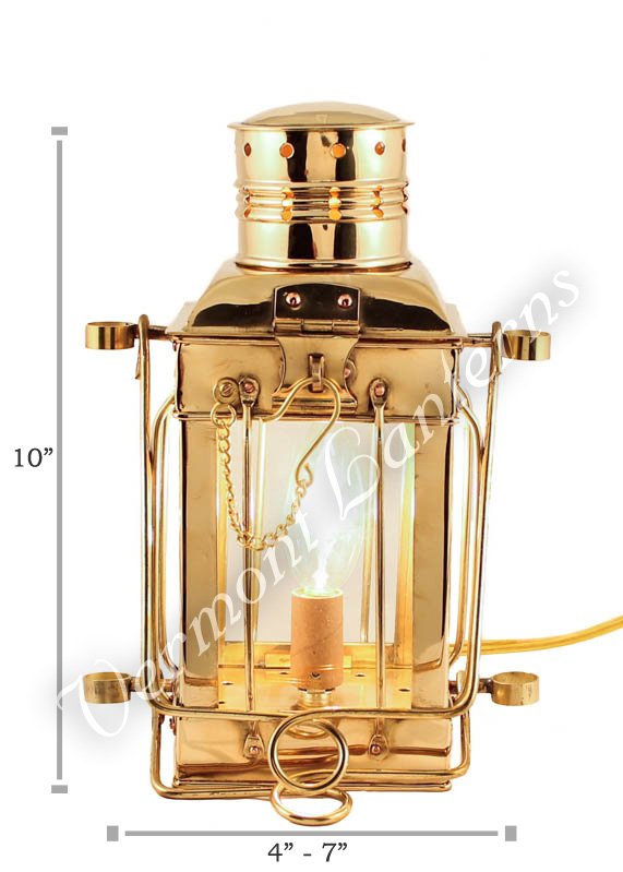 Electric Oil Lamps - Brass Cargo Lamp 10"