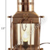Electric Oil Lamps - Antique Brass Cargo Lamp 15"