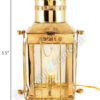 Electric Oil Lamps - Brass Cargo Lamp 15"