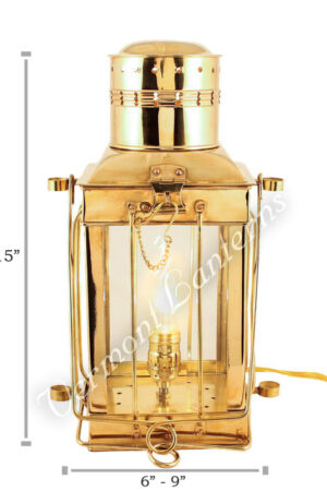 Electric Oil Lamps - Brass Cargo Lamp 15"