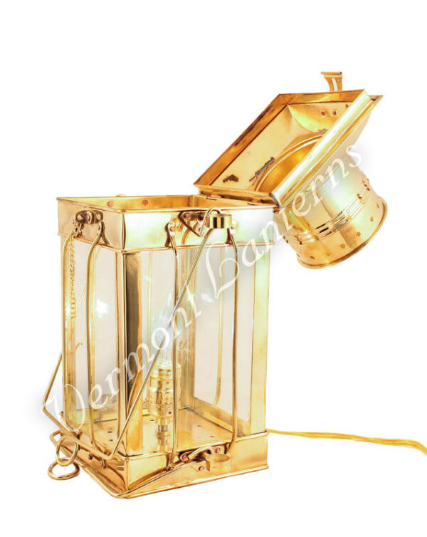 Electric Oil Lamps - Brass Cargo Lamp 15"