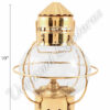 Nautical Oil Lamps - Brass Onion Lantern 10"