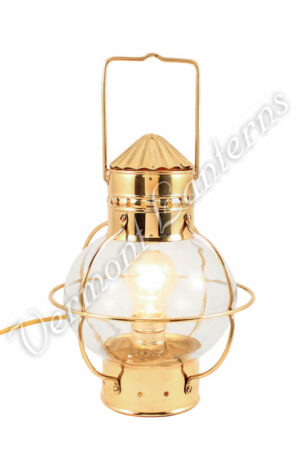 Electric Nautical Lamp - Brass Onion Lantern 10"