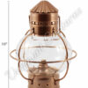 Nautical Oil Lamps - Antique Brass Onion Lantern 10"