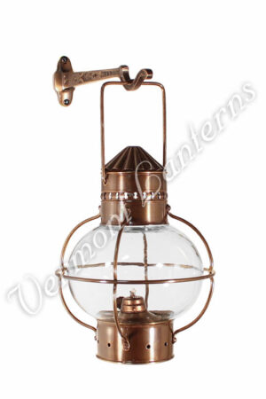 Nautical Oil Lamps - Antique Brass Onion Lantern 10"