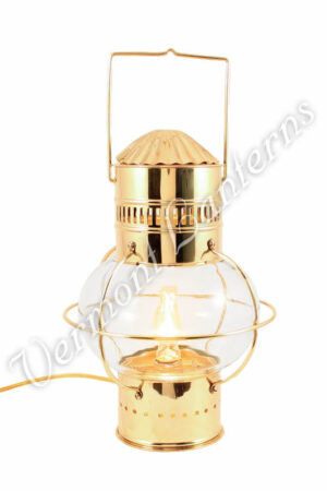 Electric Nautical Lamps - Brass Onion Lantern 14"