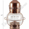 Nautical Oil Lamps - Antique Brass Onion Lantern 14"
