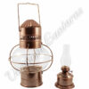 Nautical Oil Lamps - Antique Brass Onion Lantern 14"