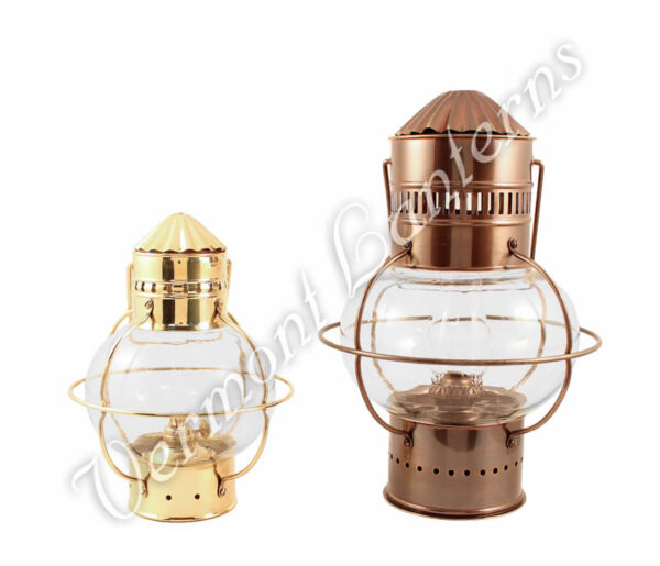Electric Nautical Lamps - Brass Onion Lantern 14"