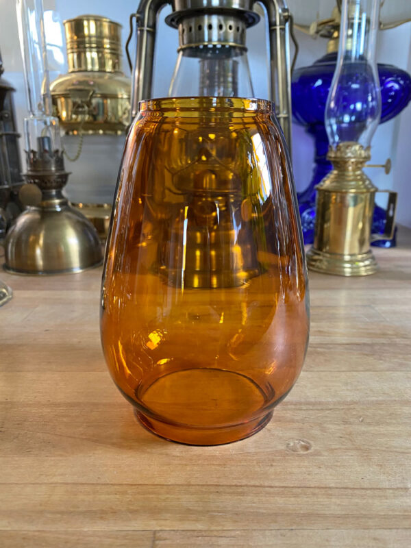 Replacement Amber Glass for Hurricane Lantern