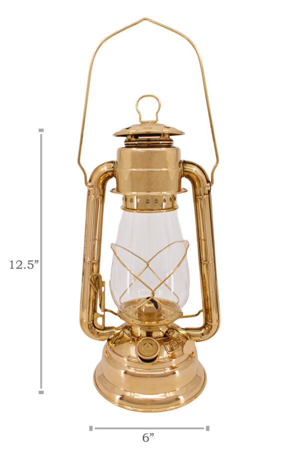 Hurricane Oil Lantern - Brass - 12.5"