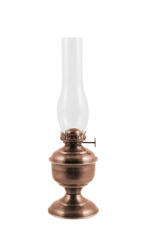 Oil Lantern - Antique Brass "Pico" Table Lamp 12"