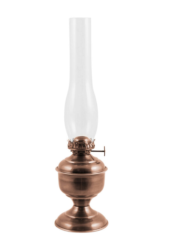 Oil Lanterns - Antique Brass "Pico" Table Lamp 14"