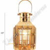 Electric Lantern - Ship Lantern Brass Chiefs Lamp - 10"