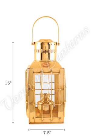 Ship Lantern - Brass Chiefs Oil Lamp - 15"