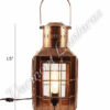 Electric Lantern - Ship Lantern Antique Brass Chiefs Lamp - 15"