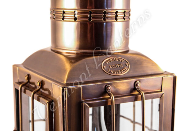 Ship Lantern - Antique Brass Chiefs Oil Lamp - 15"