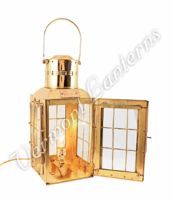 Electric Lantern - Ship Lantern Brass Chiefs Lamp - 15"