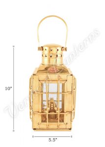 Ship Lantern - Brass Chiefs Oil Lamp - 10u0022