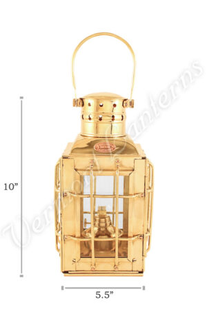 Electric Lantern - Ship Lantern Antique Brass Chiefs Lamp - 15