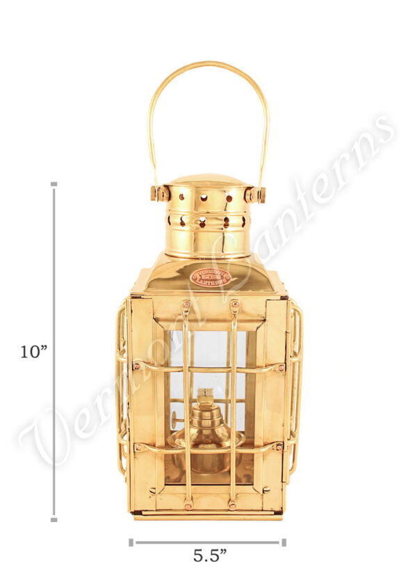 Ship Lantern - Brass Chiefs Oil Lamp - 10"