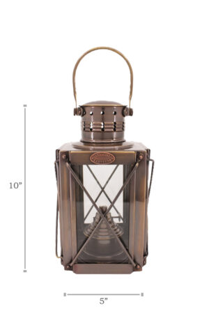 Electric Lanterns - Nautical Lamps Antique Brass Masthead Lantern - 10.5