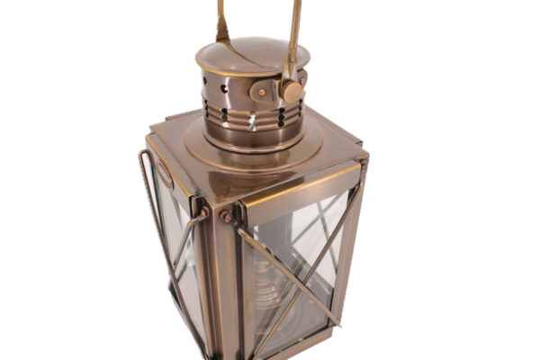 Cargo Lantern - Antique Brass Oil Lamp 10"