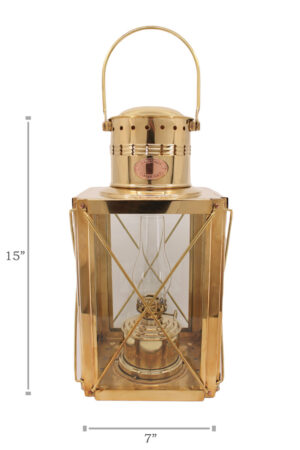 Cargo Lantern - Brass Oil Lamp 15"