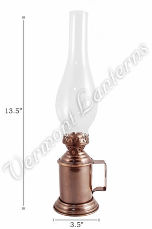 Oil Lanterns - Antique Brass Tavern Mug Lamp - 13.5"