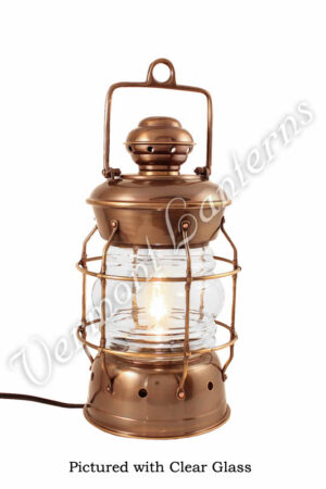 Electric Lanterns - Nautical Lanterns Antique Brass Nelson - 13.5"