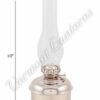 Chrome Oil Lamps - Nickel "Dorset" Table Lamp - 10"