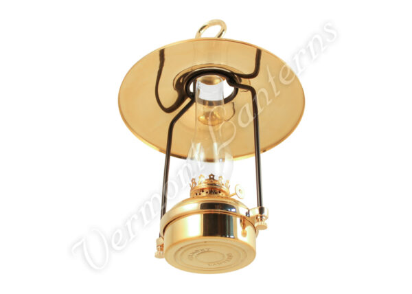 Hanging Oil Lamps - Brass "Dorset" 14" w/shade