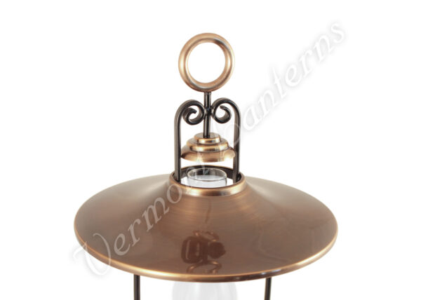 Hanging Oil Lamps - Antique Brass "Dorset" 14" w/shade
