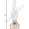 Chrome Oil Lamps - Nickel "Dorset" Table Lamp - 12"