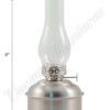 Oil Lamps - Pewter "Dorset" Table Lamp - 8"