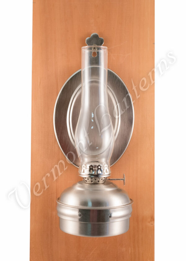 Oil Lamps - Pewter "Dorset" Wall Lamp 10"