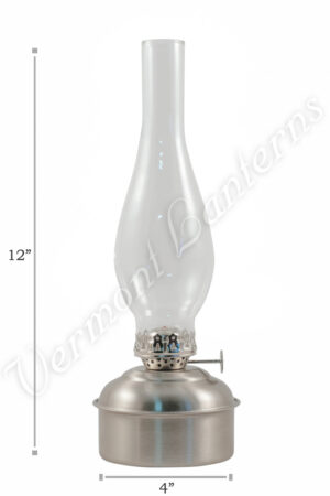 Oil Lamps - Pewter "Dorset" Table Lamp - 12"