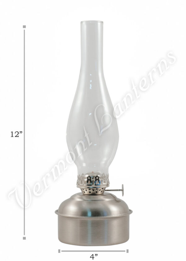 Oil Lamps - Pewter "Dorset" Table Lamp - 12"