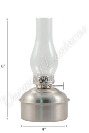 Oil Lamps - Pewter "Dorset" Table Lamp - 8"